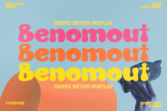 Benomout: A Retro Display Font for Elegant Branding