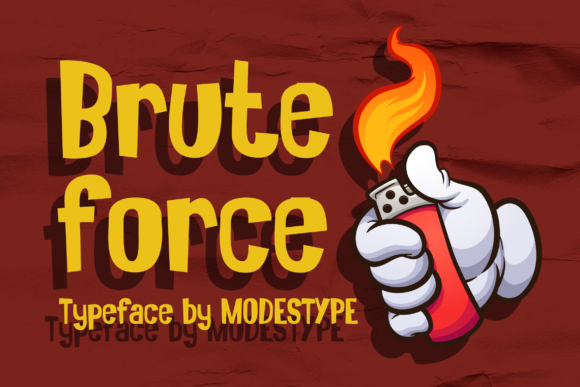 Brute Force Font: A Chunky & Playful Display Typeface for Crafters