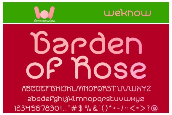 Garden of Rose: A Display Font That Captures the Viewer's Eye