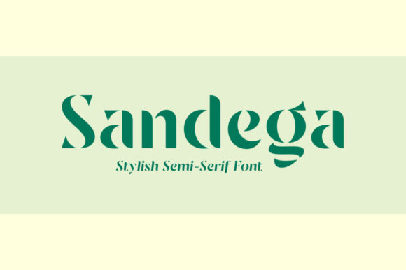 Sandega: A Modern Display Font for Editorial Flow